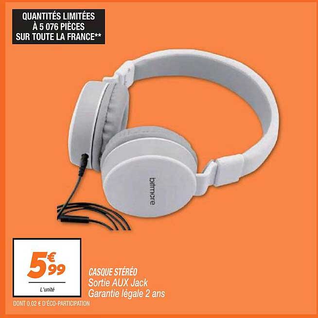 Casque Audio Stéréo Nady HP-03 - Neuf Sous Blister