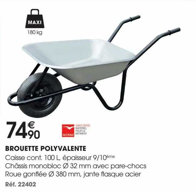 Promo Brouette Polyvalente Chez Brico Pro ICatalogue fr Promo Brouette Polyvalente Chez Brico Pro ICatalogue fr