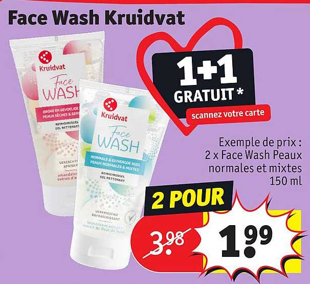Promo Face Wash Kruidvat chez Kruidvat iCatalogue.fr
