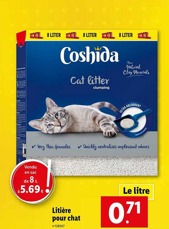 Promo Litière Pour Chat Coshida chez Lidl iCatalogue.fr