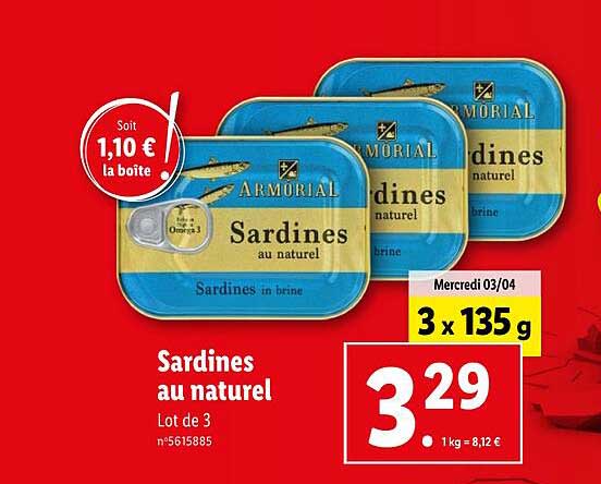 Promo Sardines Au Naturel Chez Lidl Icataloguefr