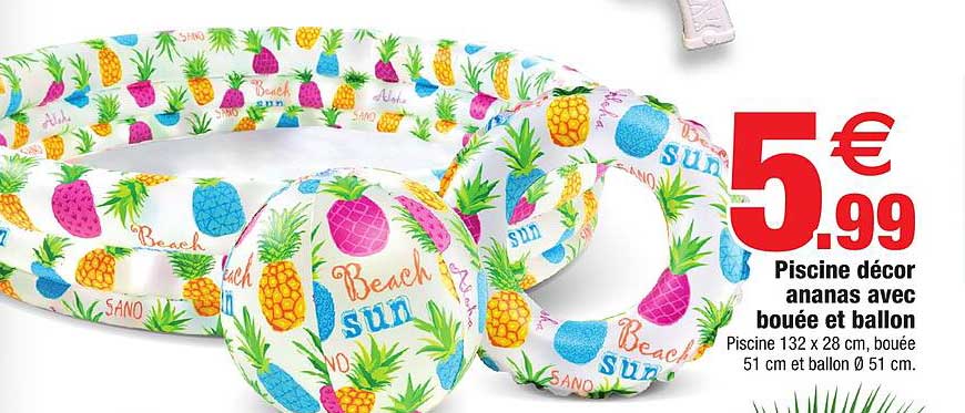 Bouée Piscine Gonflable Ananas – 50x70 Cm, 6 Porte-gobelets, Compartiment Central, PVC étanche, Capacité 55 Kg – été Plage Jardin