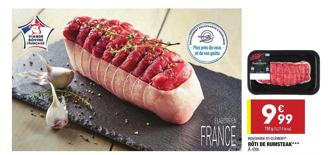 Promo Rôti De Rumsteak Boucherie Stclément chez Aldi iCatalogue.fr