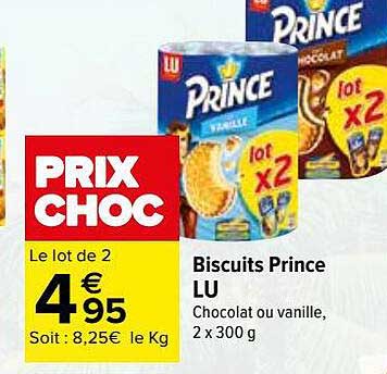 Promo Biscuits Prince Lu chez Carrefour - iCatalogue.fr