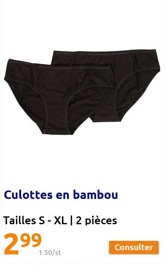 Promo Culottes En Bambou chez Action - iCatalogue.fr