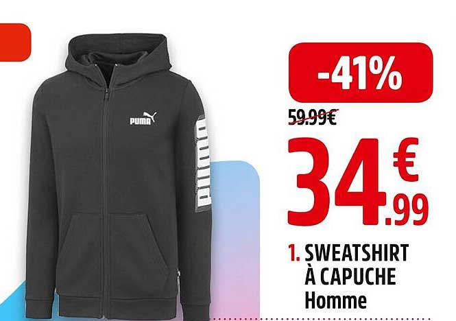 Promo Sweatshirt à Capuche Homme chez Intersport - iCatalogue.fr