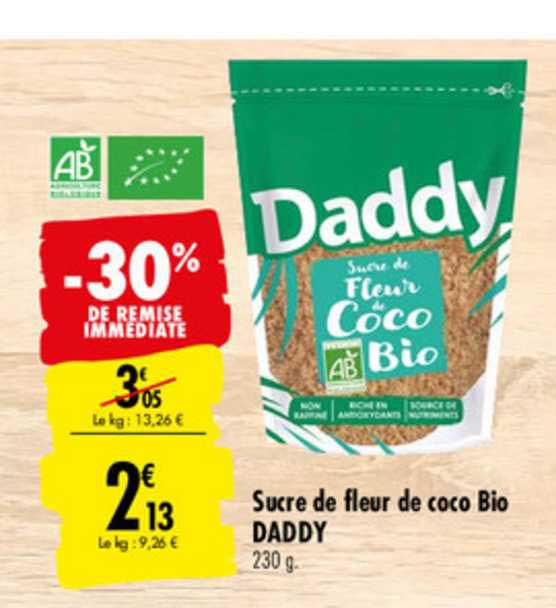 Sucre de fleur de coco bio daddy 230 g - Daddy sucre/ Cristalco