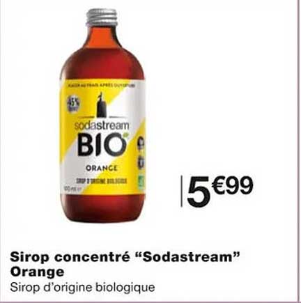 Promo Sodastream sirop concentré bio chez Monoprix
