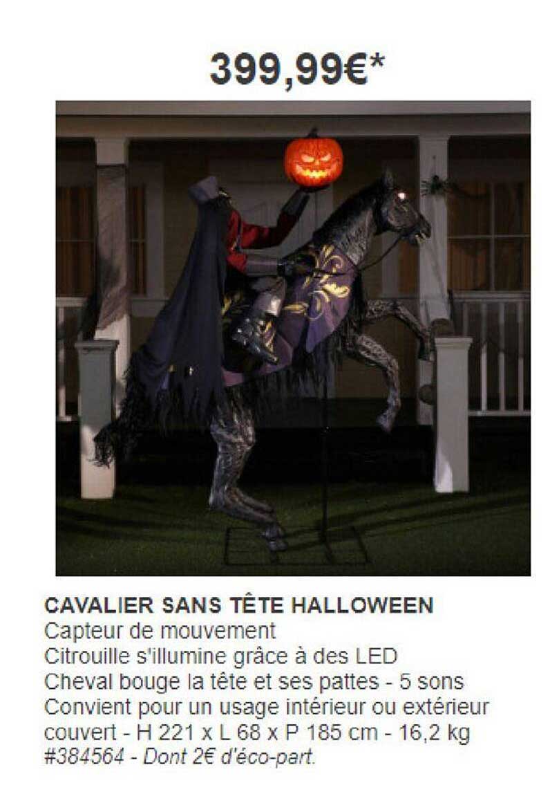 Promo Cavalier Sans Tête Halloween chez Costco iCatalogue.fr