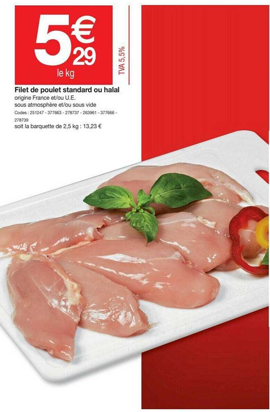 Promo Filet De Poulet Standard Ou Halal Chez Promocash - ICatalogue.fr