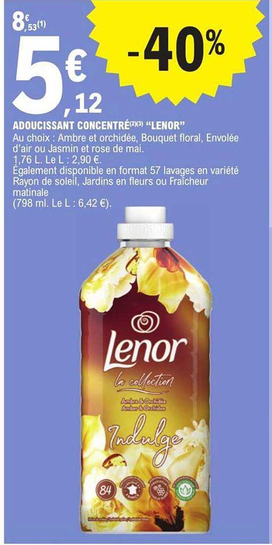 Lenor Adoucissant La collection, Ambre & Orchidée, 55 doses 1,155L