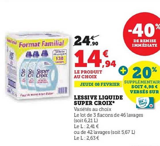 Lessive Liquide Hypoallergénique Au Savon Végétal L'ARBRE VERT : le bidon  1,500L à Prix Carrefour
