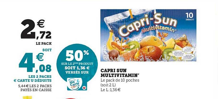 Promo Capri Sun Multivitamin Chez Hyper U ICatalogue fr