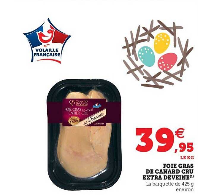 Promo Foie Gras De Canard Cru Extra Eveiné chez E.Leclerc