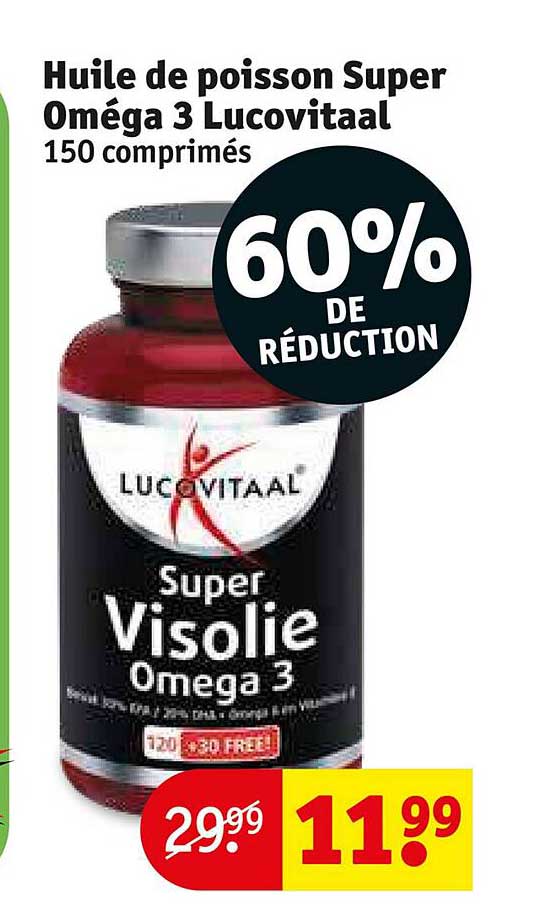 Promo Huile De Poisson Super Oméga 3 Lucovitaal chez Kruidvat