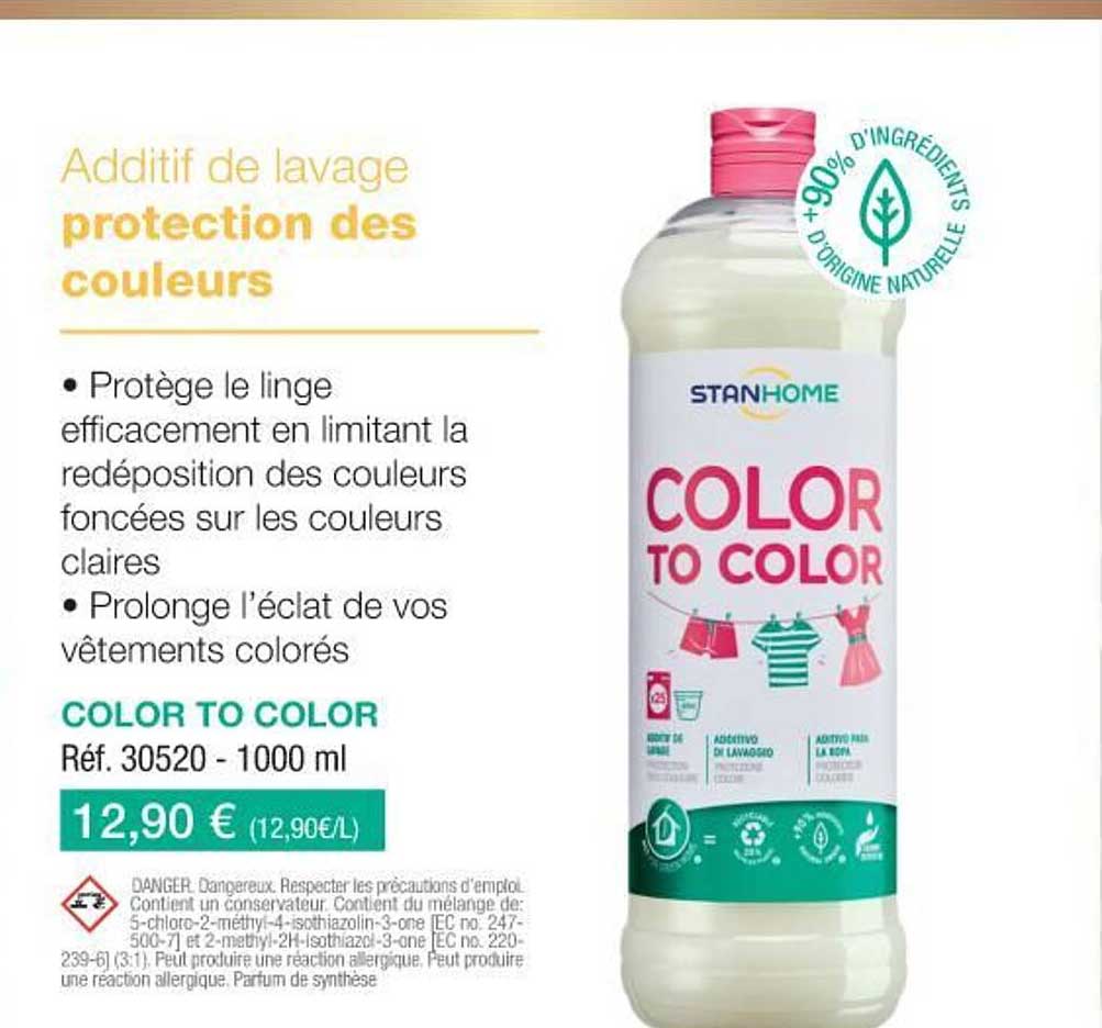 Promo Color To Clor Addittif De Lavage chez Stanhome - iCatalogue.fr