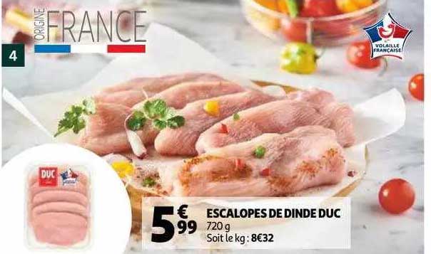 Promo Escalopes De Dinde Duc Chez Auchan ICatalogue fr