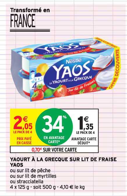 Offre Yaourt A La Grecque Sur Lit De Fraise Yaos Chez Intermarche Hyper Offre Yaourt A La Grecque Sur Lit De Fraise Yaos Chez Intermarche Hyper