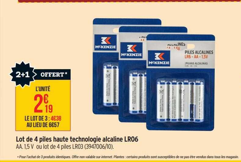 PKCELL - Lot De 12 Piles AA Alcalines Haute Performance - 1,5V - Durée De Vie 10 Ans - Pour Jouets, Télécommandes, Claviers