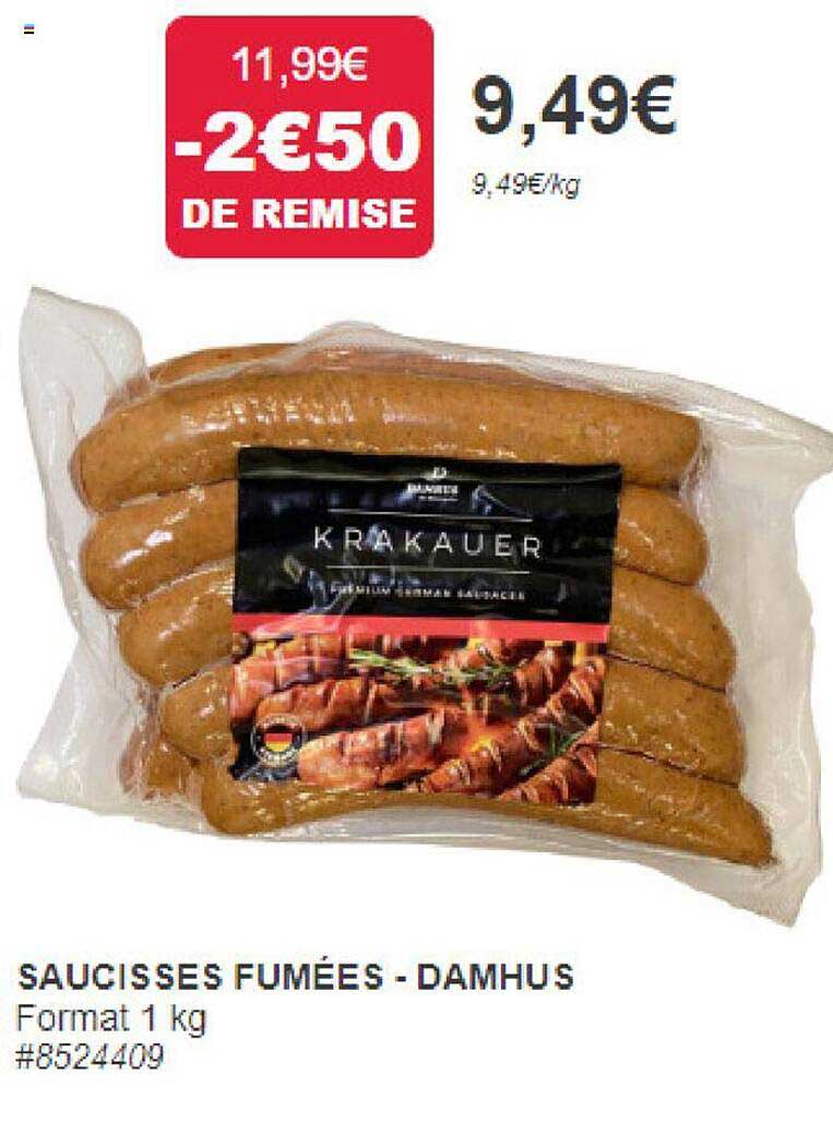 Promo Saucisses Fumées Damhus chez Costco iCatalogue fr