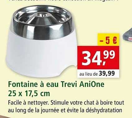 Offre Fontaine A Eau Trevi Anione 25 X 1 5 Cm Chez Maxi Zoo