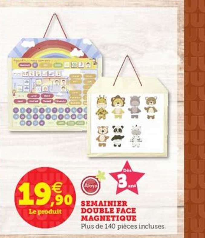 Offre Semainier Double Face Magnetique Chez Hyper U