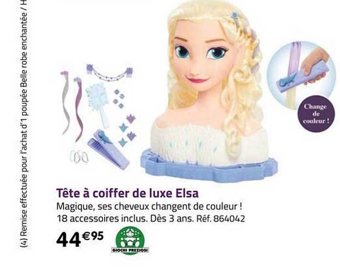 Tête À Coiffer De Luxe Elsa De La Reine Des Neiges - LA GRANDE