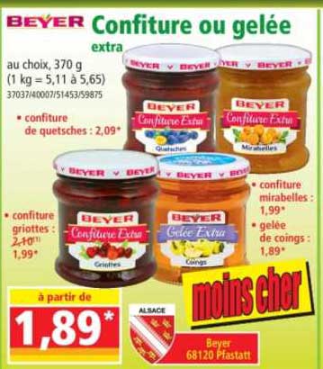 Promo Confiture Ou Gelée Extra Beyer chez Norma - iCatalogue.fr