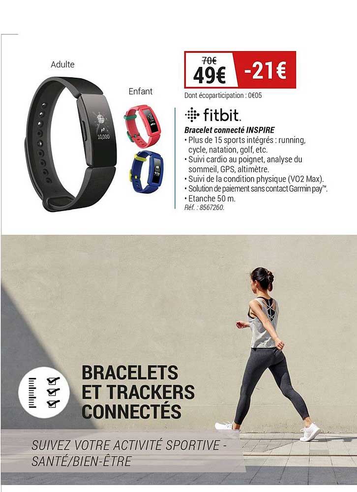 Decathlon Fitbit Bracelet Connecté Inspire
