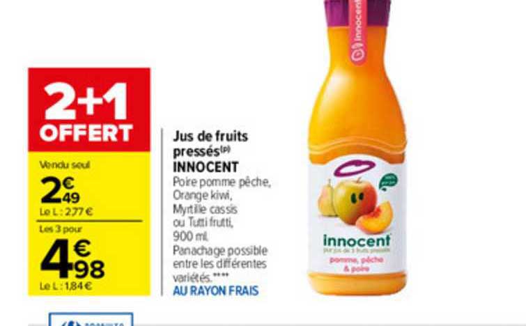 Offre Jus De Fruits Presses Innocent Chez Carrefour