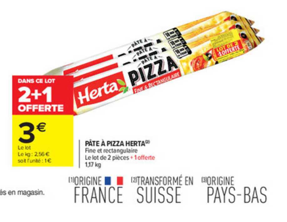 Offre Pâte à Pizza Herta chez Carrefour Market