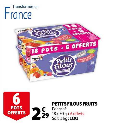 Offre Petits Filous Fruits Chez Auchan