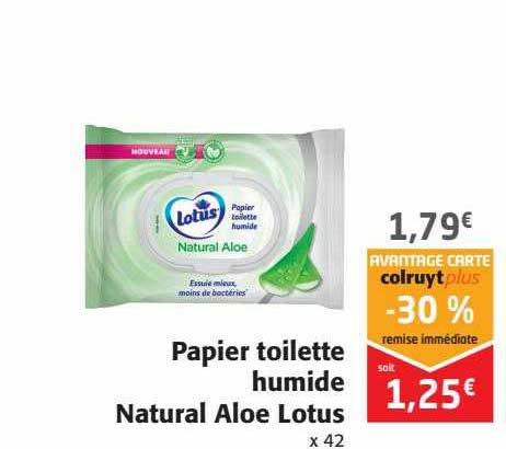 Papier Toilette Humide à L'Aloe Vera - Lingettes WC Biodégradables Et Flushables - Lot De 20 Paquets (1000 Lingettes)