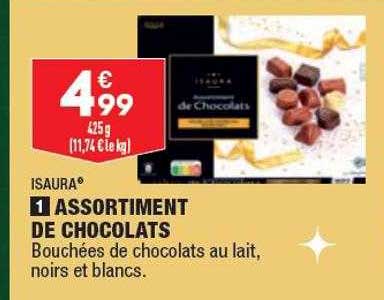 ISAURA® Assortiment de chocolats de Noël à bas prix chez ALDI