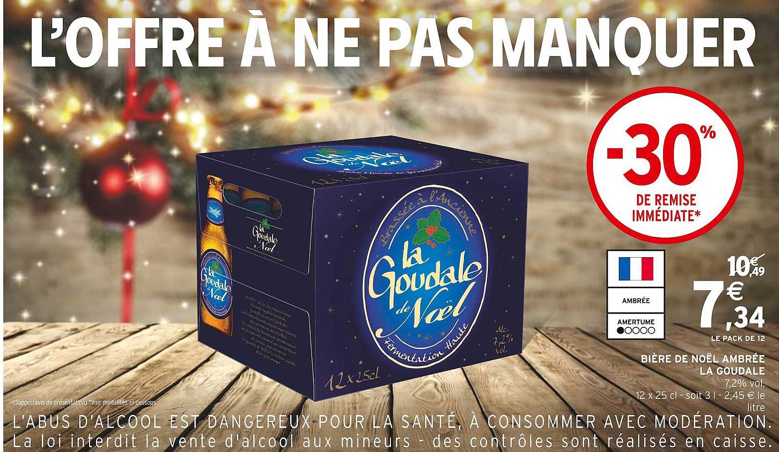 Promo Bière De Noël Ambrée La Goudale chez Intermarché iCatalogue.fr