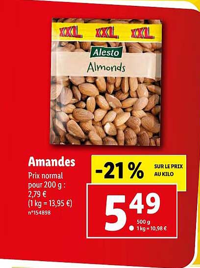 Prix Amandes Au Kilo Lidl
