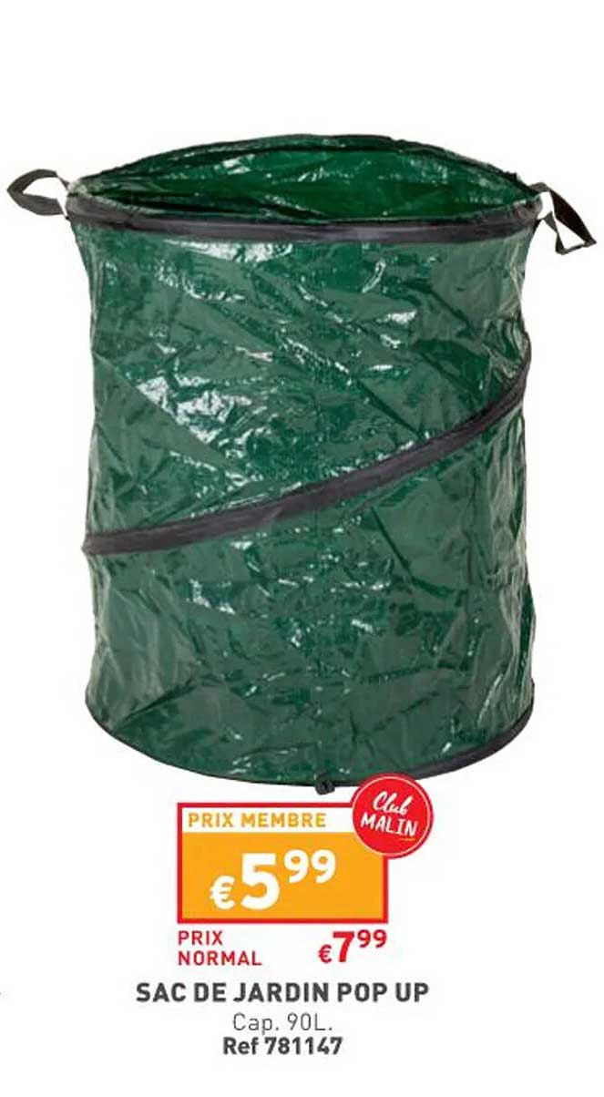 Sacs Déchets Végétaux 3 Sacs De Jardin Pop-Up 85L GardenMate - Polyester Oxford 600D Indéchirable, Poignées Renforcées Sacs Rangement Jardin Pratique