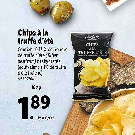 Promo Chips à La Truffe D'été Deluxe chez Lidl - iCatalogue.fr