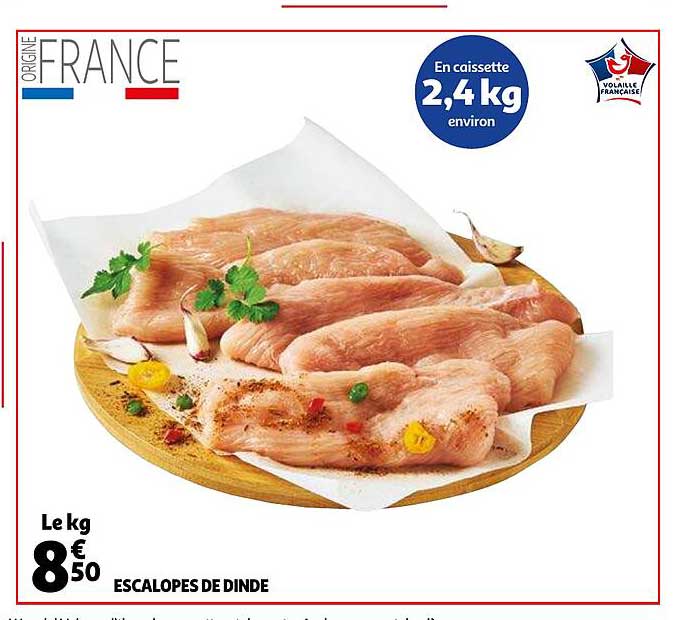 Promo Escalopes De Dinde Chez Auchan ICatalogue fr