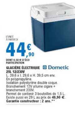 E.Leclerc Glacière électrique 25l 12 230v Dometic