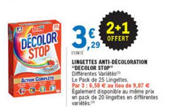 DECOLOR STOP Etui - 12 lingettes - Achat / Vente anti-decoloration