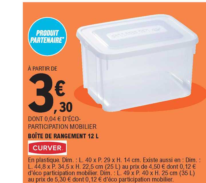 Box de rangement de Noël Handy+ 12 L CURVER