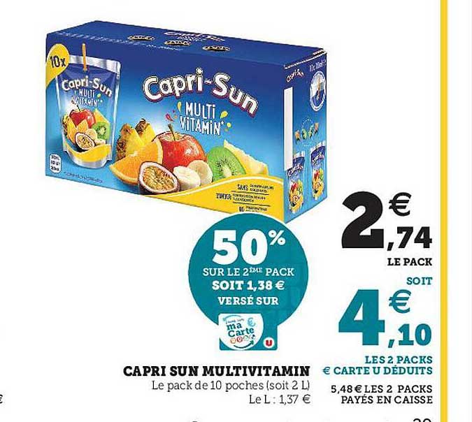 Promo Capri Sun Multivitamin Chez Hyper U ICatalogue fr