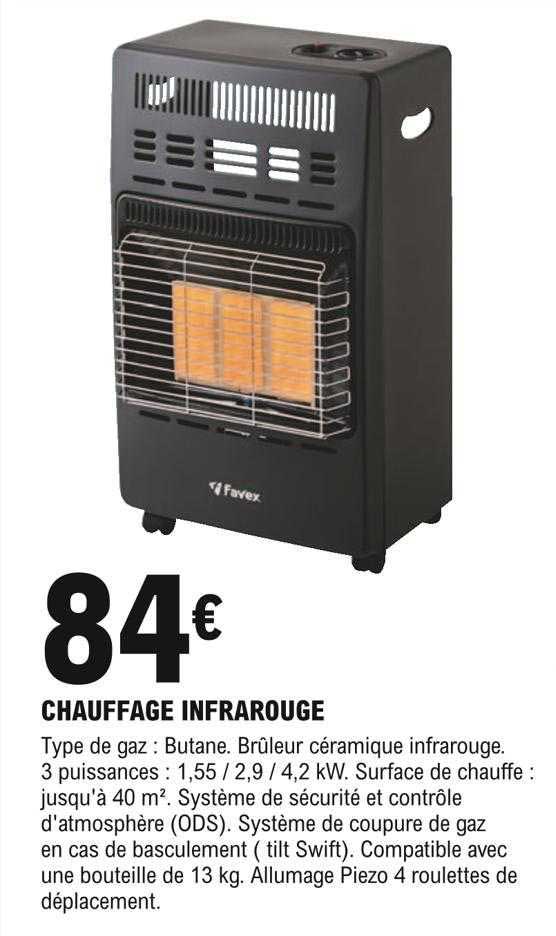 Chauffage infrarouge mobile 4,2 kW 
