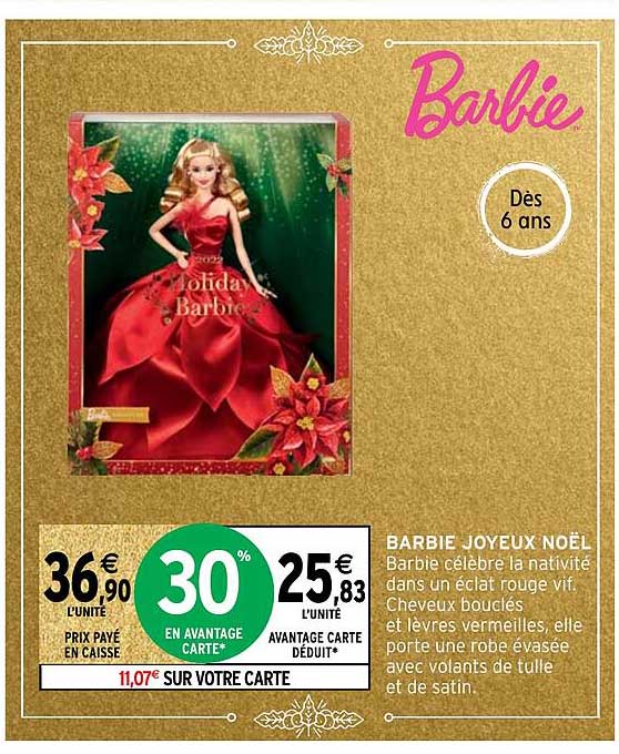 Barbie Joyeux Noël : les 25 robes de Barbie Joyeux Noël en images