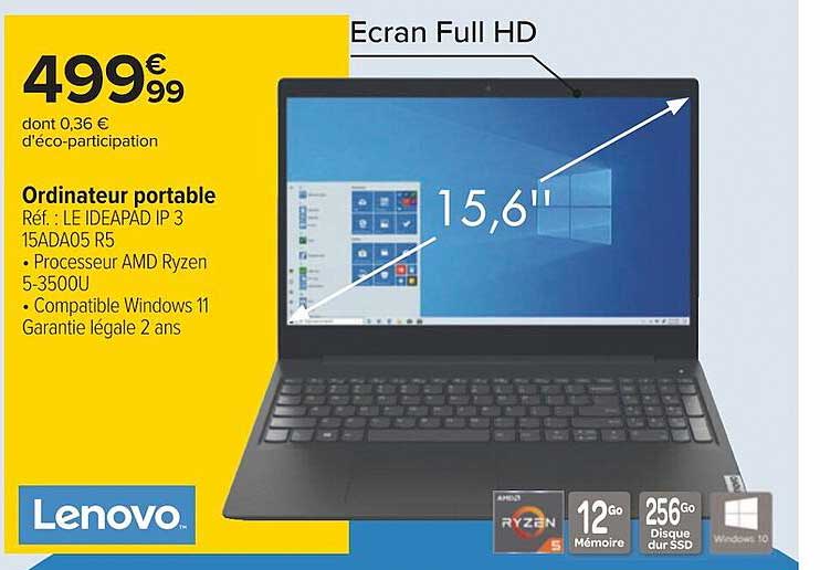 Promo Ordinateur Portable Lenovo chez Carrefour - iCatalogue.fr