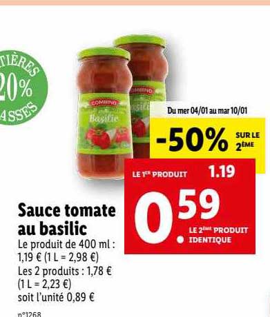 Sauce Tomate Lidl