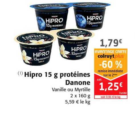 Promo Yaourt protéiné HIPRO DANONE chez Coccimarket