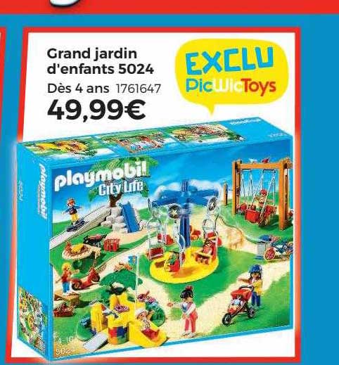 Playmobil - City Life 5024 Grand Jardin d'Enfants