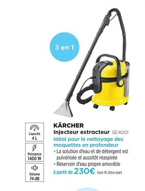 Aspirateur de chantier eau et poussières KARCHER SE 4001, 26.0 kPa